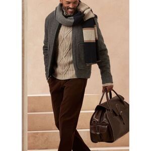 NWT Banana Republic  WOOL BLEND SHORT JACKET, gray, $300 Lrg